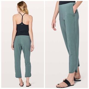 Lululemon Every Moment Pants Joggers Sea Steel Modal French Terry Comfy Sz 6